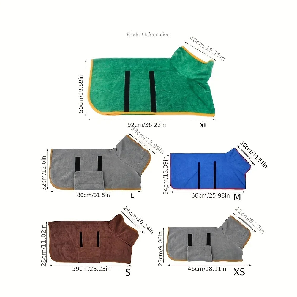 Pet Absorbent Bathrobe