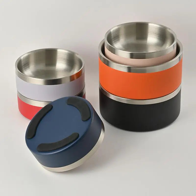 Stainless Steel Double Insulated Bowl – Anti-Knock Design